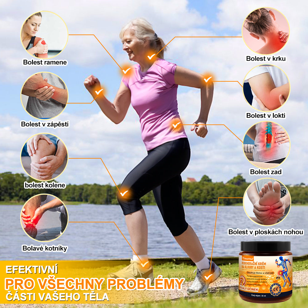 🎁 StawVital® regenerační krém na klouby a kosti s obsahem botoxu a včelího jedu Cílená péče při ortopedických problémech a bolestech kloubů 🎁
