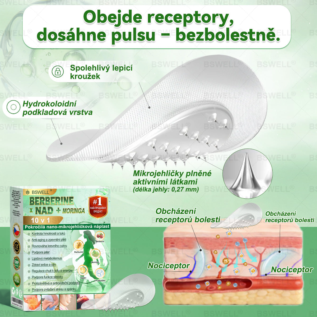 🎁BSWELL® Nano mikrovpichová zeštíhlující náplast(Stačí použít pouze jednou denně – viditelné změny již za 28 dní)Bezbolestná, dlouhotrvající, zaměřená na řešení cukrovky, obezity a kardiovaskulárních onemocnění🎁