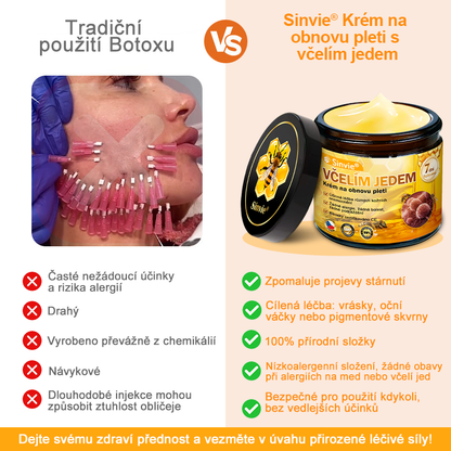 👨‍⚕‍Sinvie® Krém na obnovu pleti s včelím jedem CE schváleno,Přírodní složky trvale odstraňují skvrny, pihy a sluneční skvrny, bojují proti vráskám a povolené pokožce — 50 ml🐝🐝
