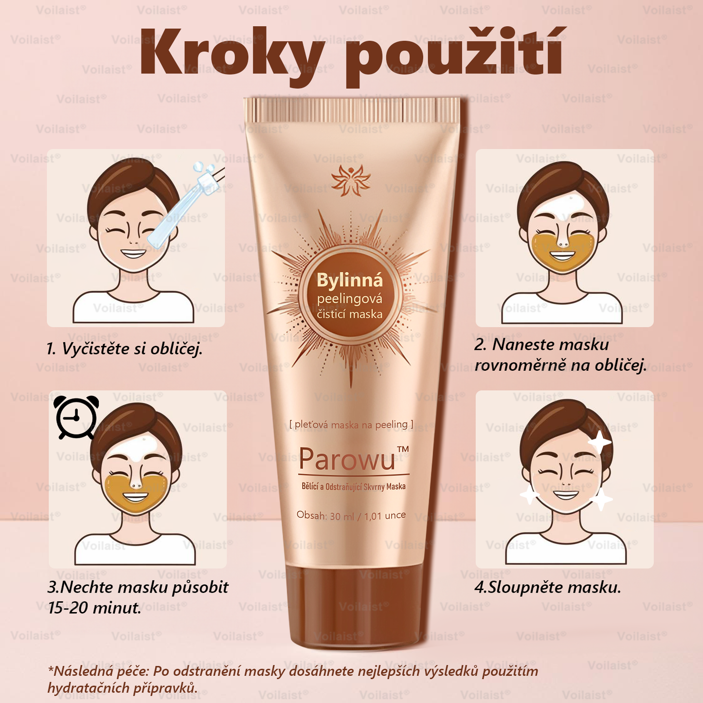 🎁Parowu™ Bělící a Odstraňující Skvrny Maska -🍀Přírodní složky trvale odstraňují pigmentové skvrny, stařecké skvrny, pihy a sluneční skvrny 🎁